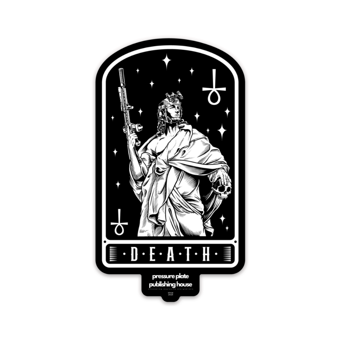 "Death" (Four Riders) Black & White Slap Sticker