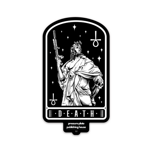 "Death" (Four Riders) Black & White Slap Sticker