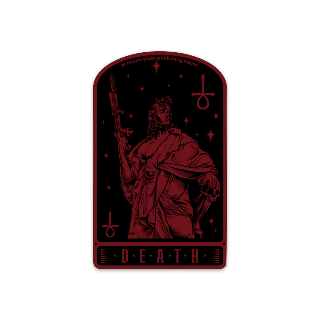 "Death" (Four Riders) Black & Red Slap Sticker